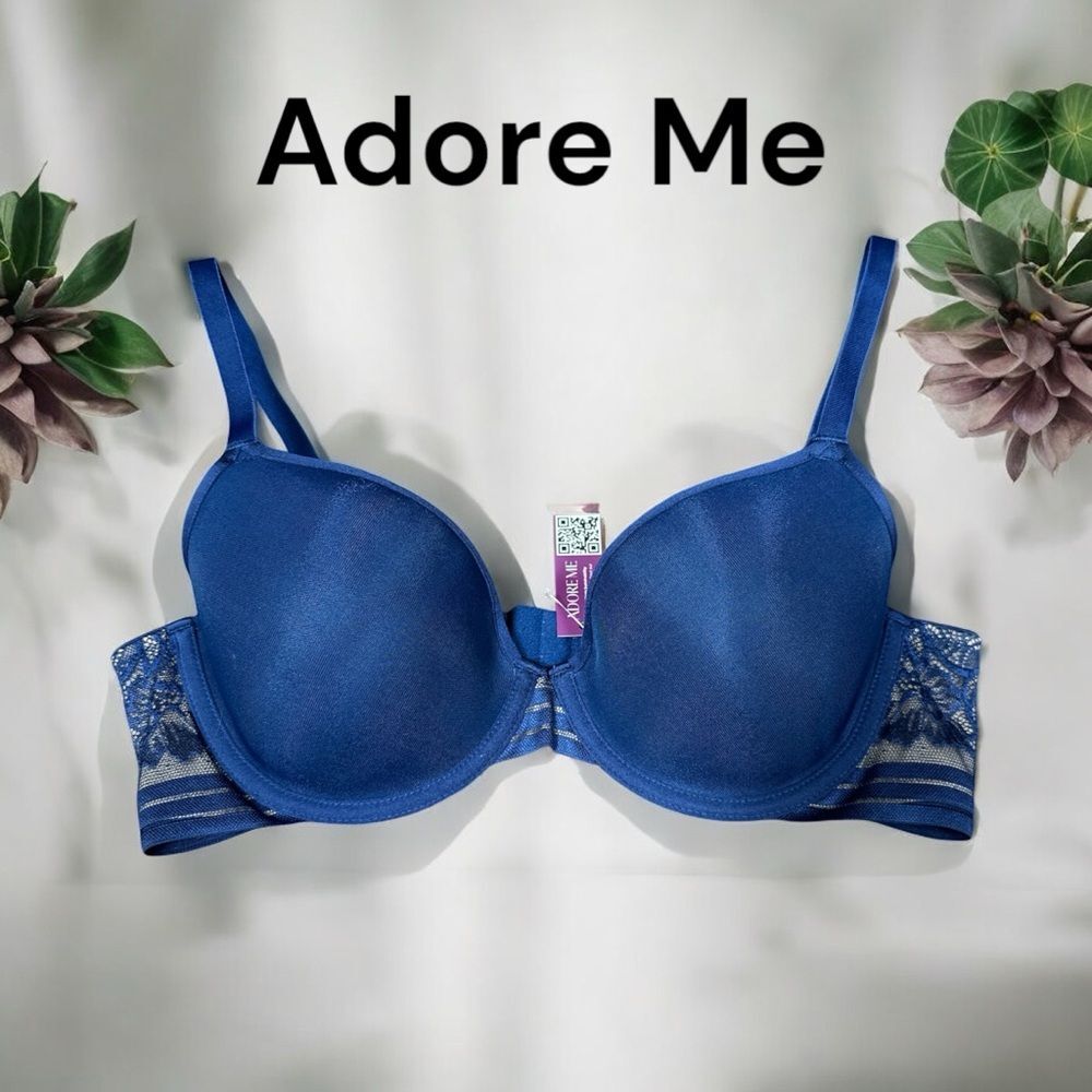 Adore Me Blue Lace Bra